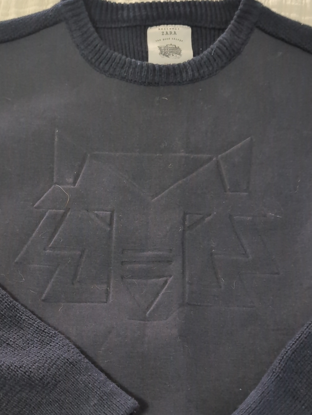 ZARA Boys Lion Embossed Crewneck Sweatshirt-lg-10-12
